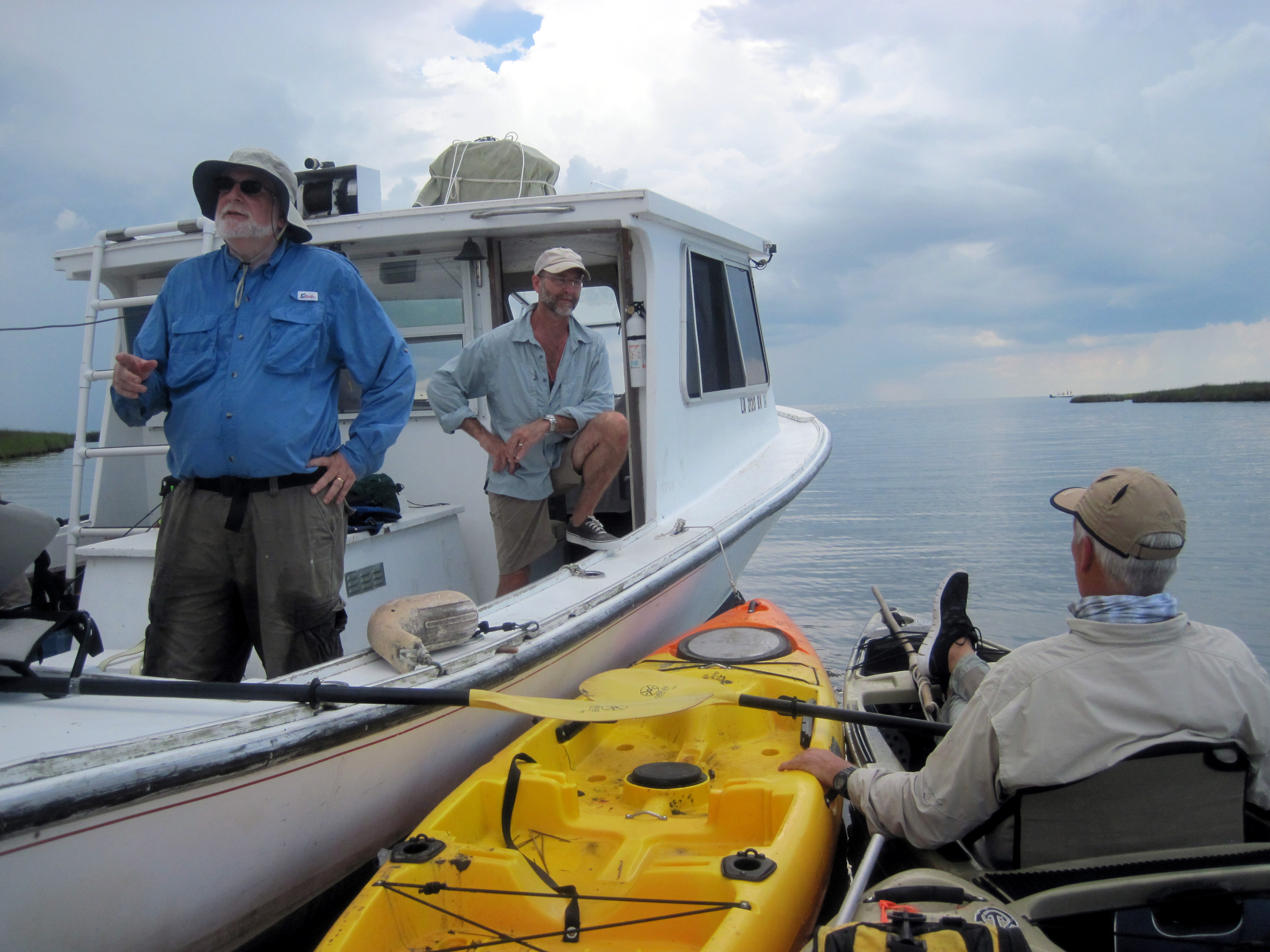 LA Biloxi Marsh Mothership Kayak Fishing Trip Aug 2014 Pack and Paddle